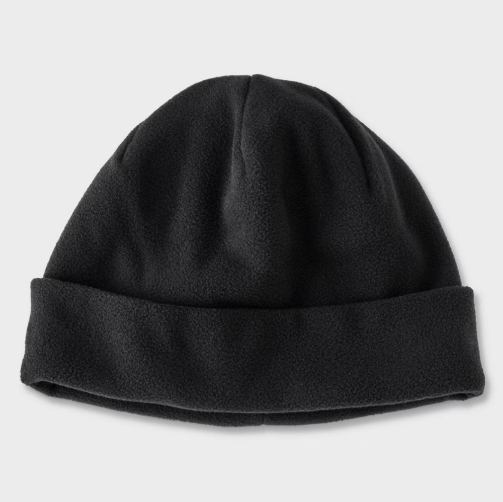 Boys' Fleece Cuffed Beanie Hat - Cat & Jack Black - OSFM